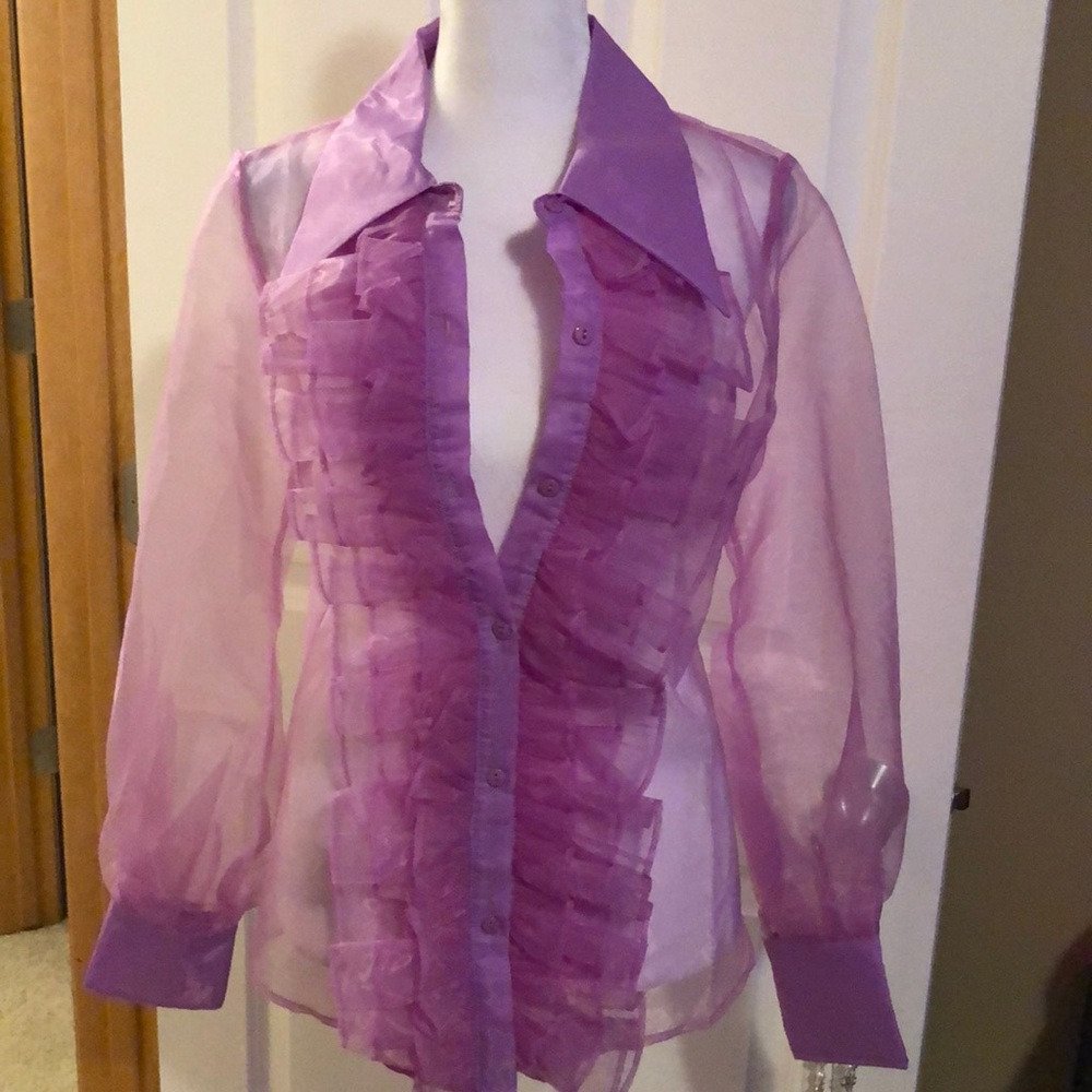 Couture sheer blouse NWOT